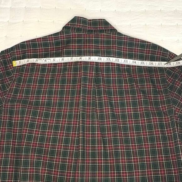 L.L.Bean Wrinkle Free Slightly Fitted Button Down Shirt Men's M | Green | EUC - Picture 9 of 11